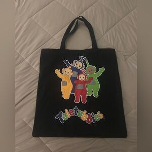 Cakeworthy x Teletubbies Black Canvas Tote Bag